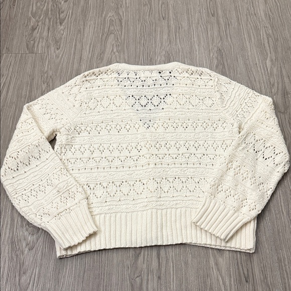 Olive & Oak Women's Ivory Knit Cardigan Size L - Picture 8 of 9